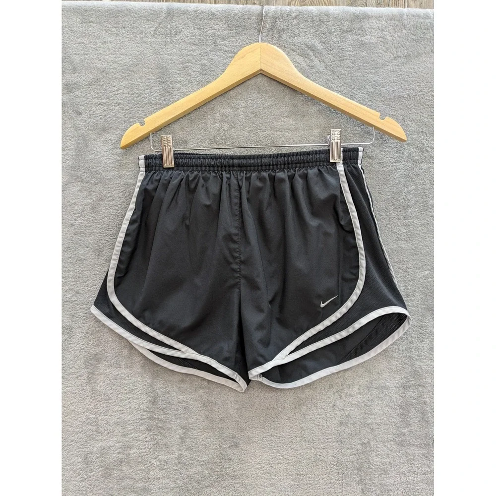 Athletic Nike Dri-FIT Tempo Running Shorts Women Small Black White Trim